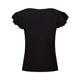 black frilled shirt with frilled sleeves