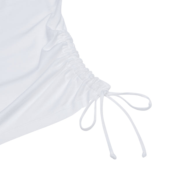 close of bottom of white shirt