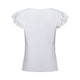 white frilled shirt with frilled sleeves
