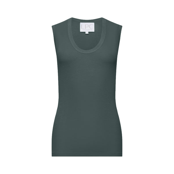 turquoise sleeveless shirts front