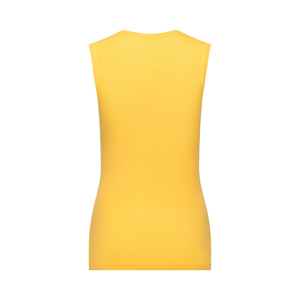 yellow tank top