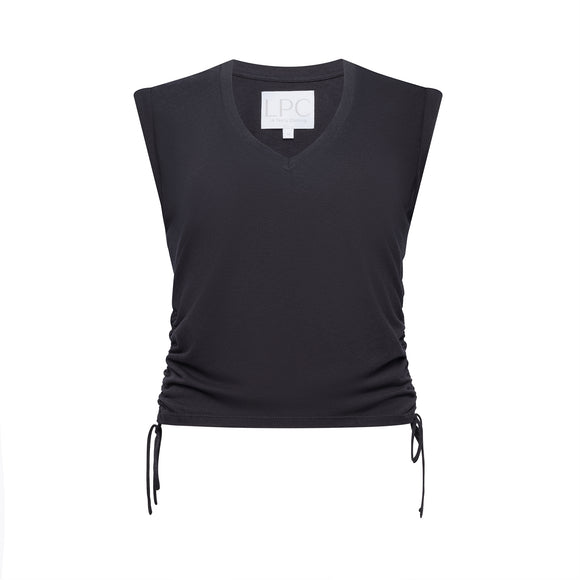 black sleeveless shirt front