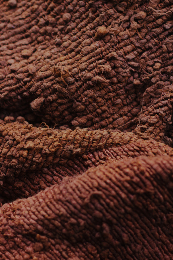 closeup of brown poncho
