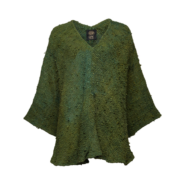 green silk top
