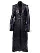 black trench coat with a zipper