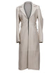 light grey trench coat with zipper