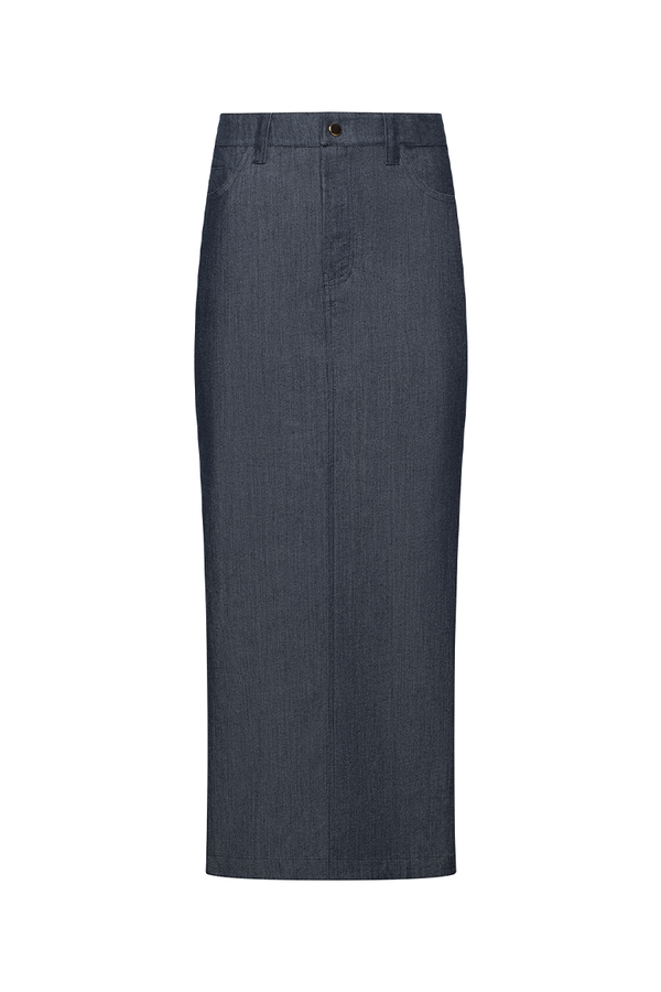 long denim skirt
