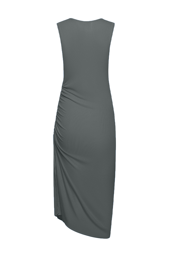 long olive green dress