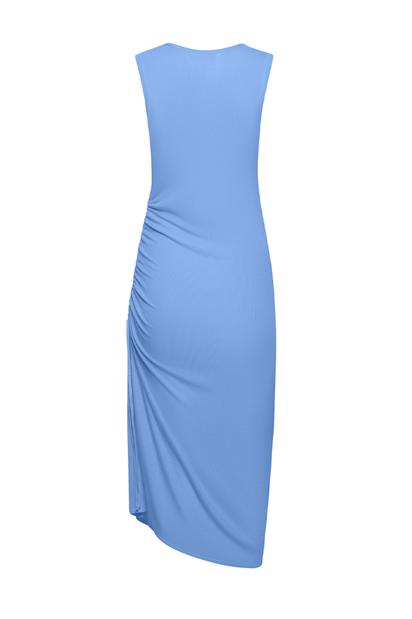 long sky blue dress