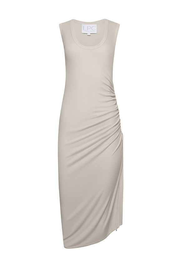 long tan dress