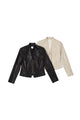 collection of black and tan blazers with gold zipper