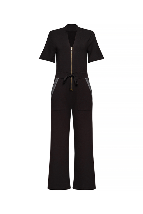 long black dress, with black belt