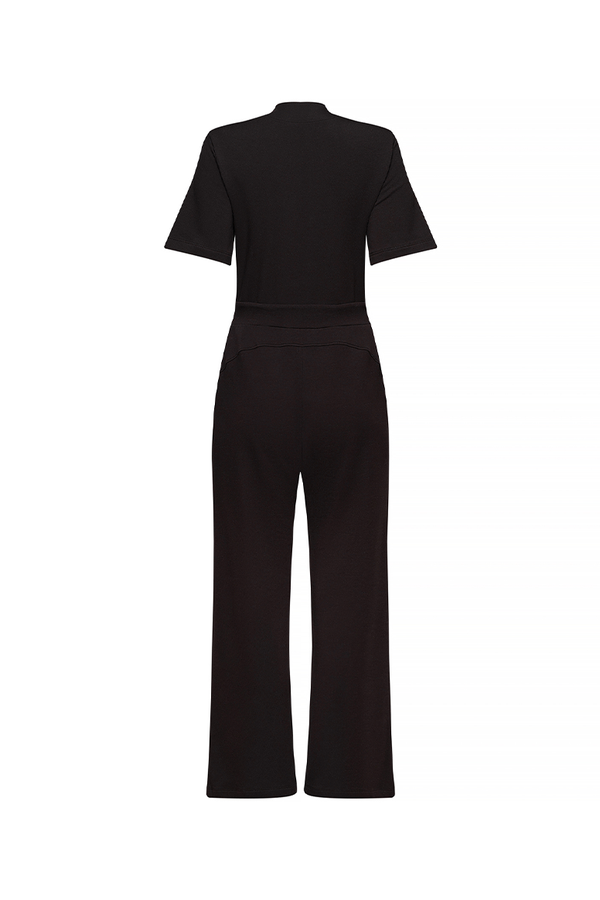 long black dress, with black belt