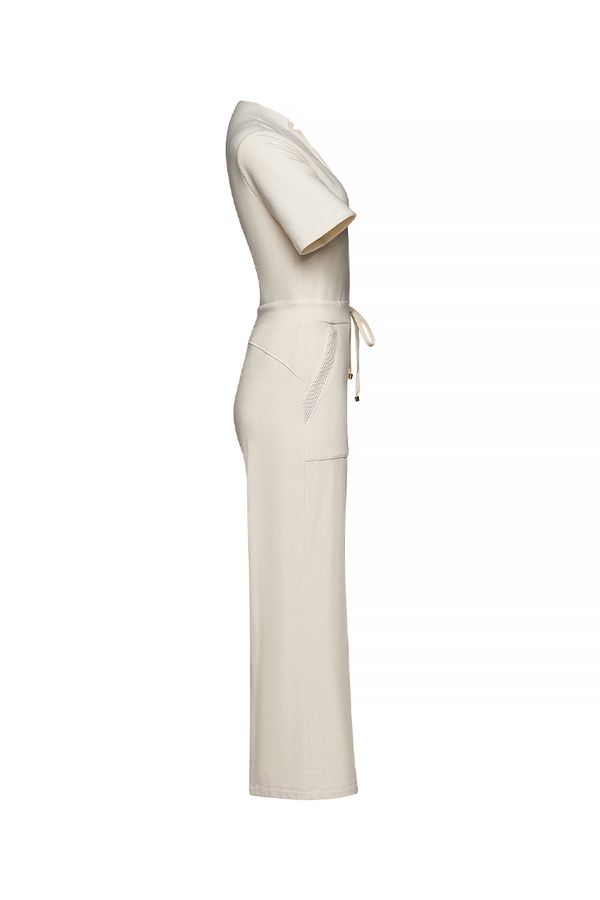 long tan dress, with tan belt