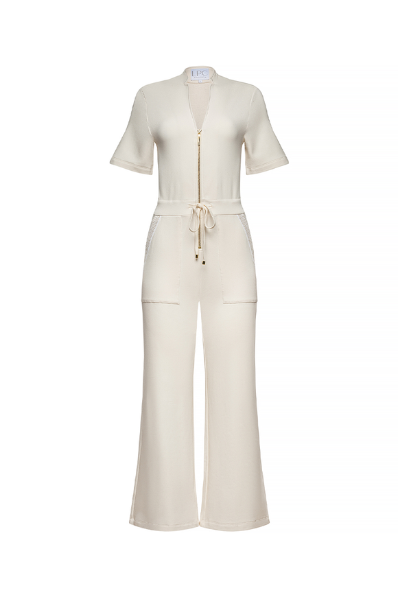 long tan dress, with tan belt with gold zipper