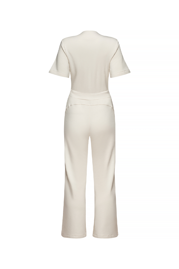 long tan dress, with tan belt
