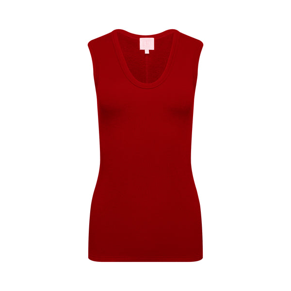 red tank top