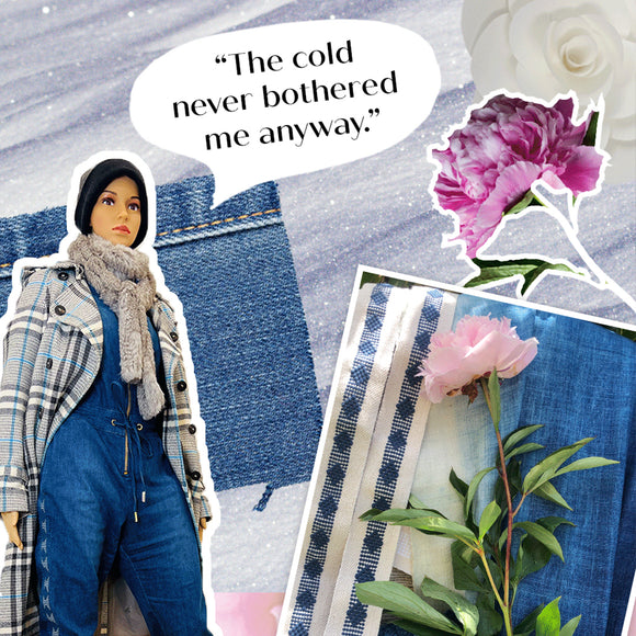 How to Wear The Caroline Denim Jumpsuit in Winter