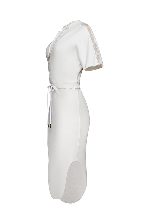 The Chelsea Stretch Terry Dress in White XS / White The Chelsea Stretch Terry Dress in White XS / White