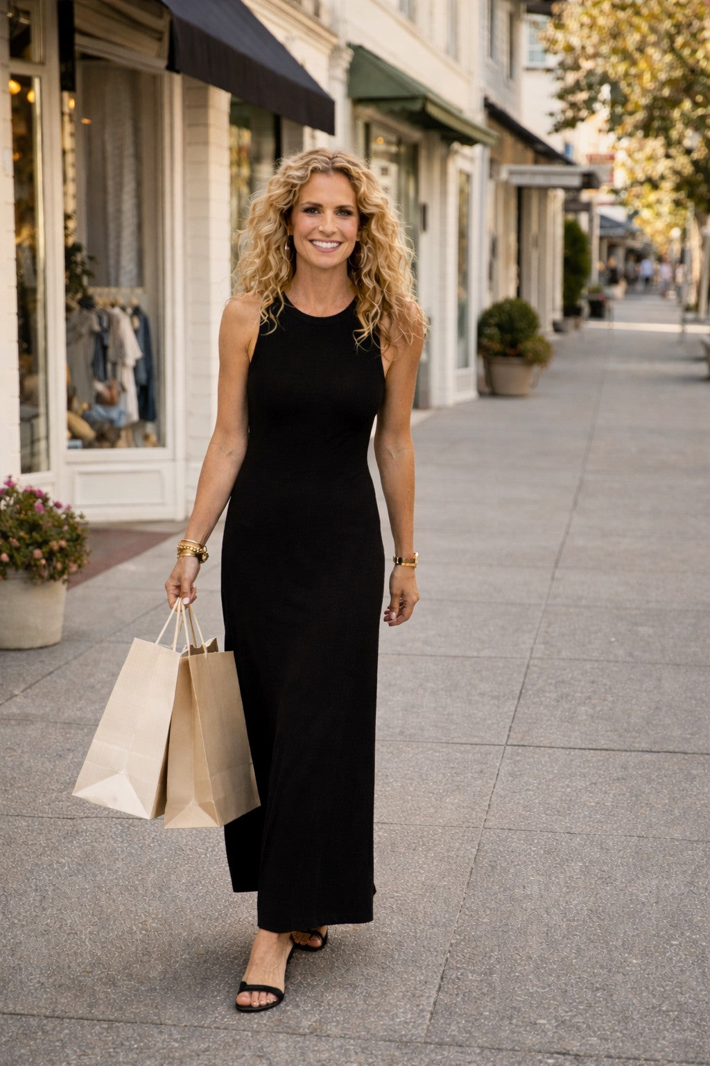 June Dress | Ribbed Maxi Tank Dress with Built-In Bra Support L / Black June Dress | Ribbed Maxi Tank Dress with Built-In Bra Support L / Black
