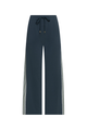Grey pants with a drawstring on a white background