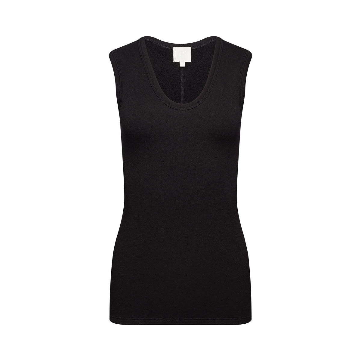 The Tina Rib Knit U-Scoop Tank Top in Black – La Peony Clothing