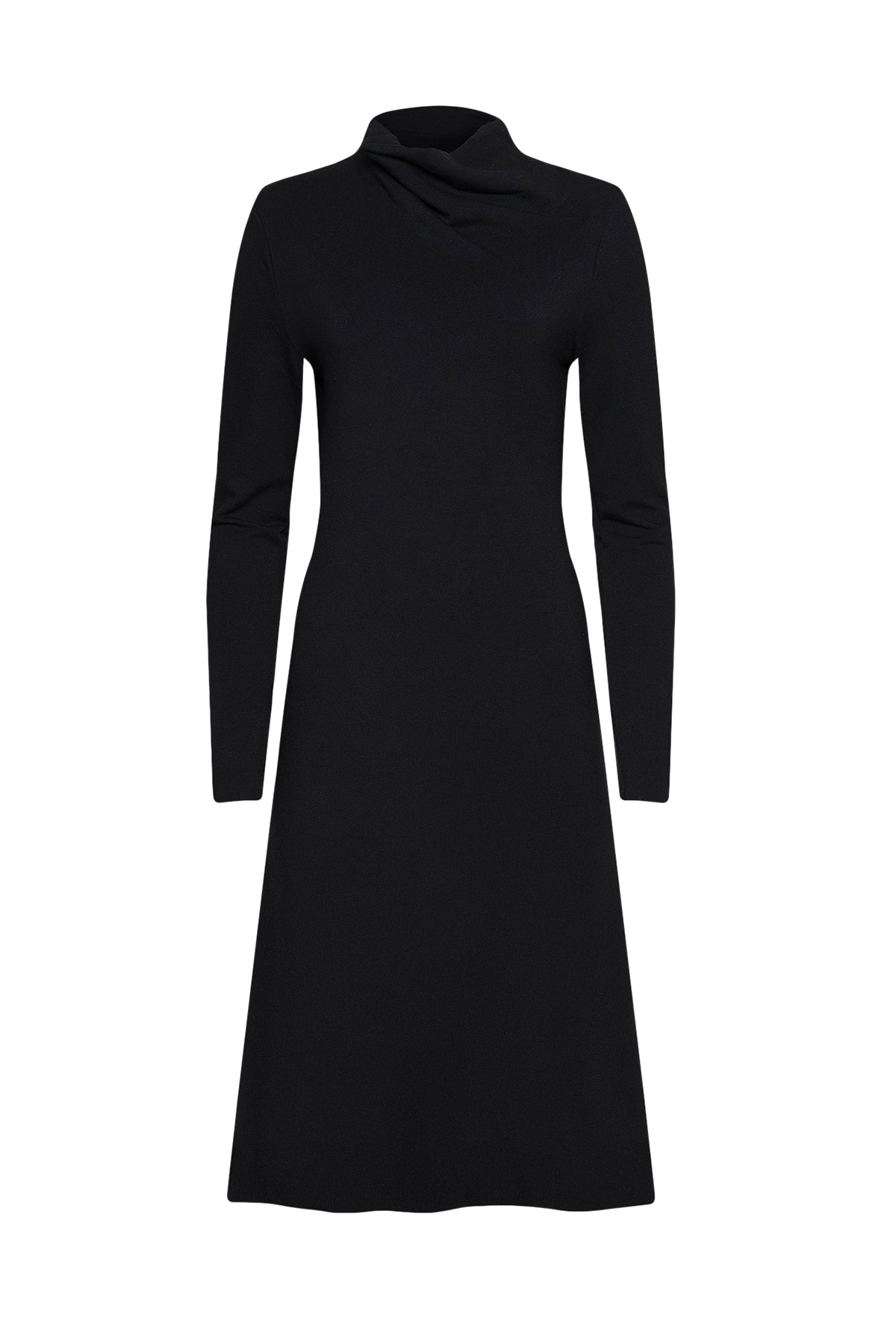 Margaret Mock Neck Dress in Black La Peony Clothing Margaret Mock Neck Dress in Black La Peony Clothing