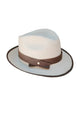 Artisan Palm and Leather Fedora Hat Close-up